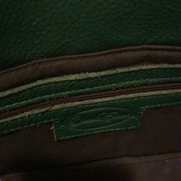 Onna Ehrlich Green Leather Gold Buckle Maya Tote - Picture 4 of 5